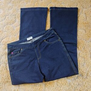 *EUC* PAJAMA JEANS FLARE DARK BLUE women's size SM